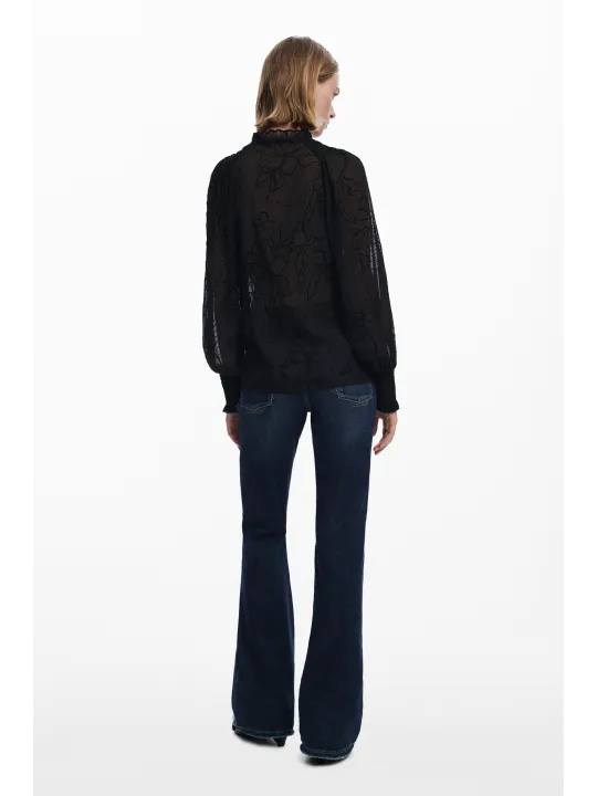 Desigual Damen Hemd Schwarz XS mieten - Flex-Fashion Verleih