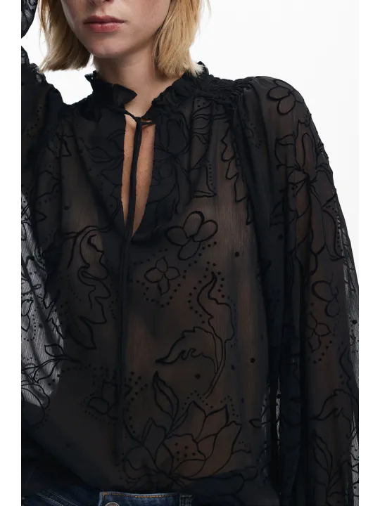 Desigual Damen Hemd Schwarz XS mieten - Flex-Fashion Verleih