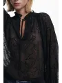 Desigual Damen Hemd Schwarz XS mieten - Flex-Fashion Verleih