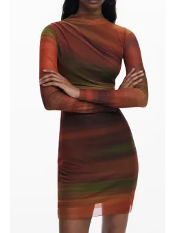Desigual Damenkleid Orange mieten - Flex-Fashion Verleih