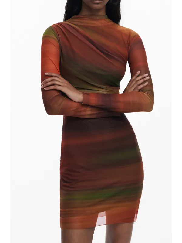 Desigual Damenkleid Orange mieten - Flex-Fashion Verleih