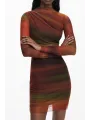 Desigual Damenkleid Orange mieten - Flex-Fashion Verleih
