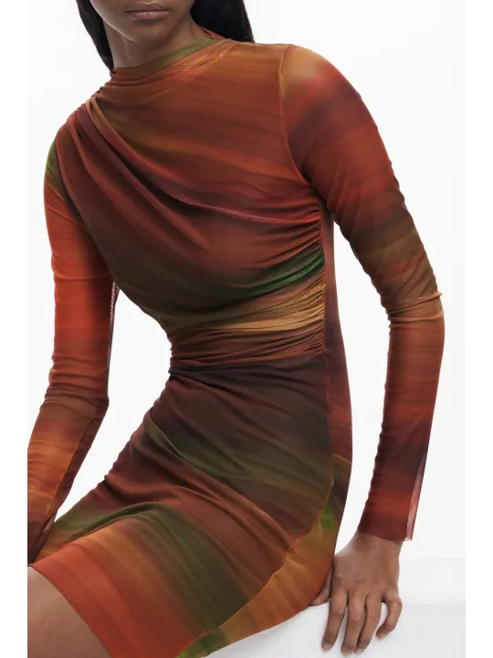Desigual Damenkleid Orange mieten - Flex-Fashion Verleih