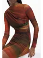 Desigual Damenkleid Orange mieten - Flex-Fashion Verleih