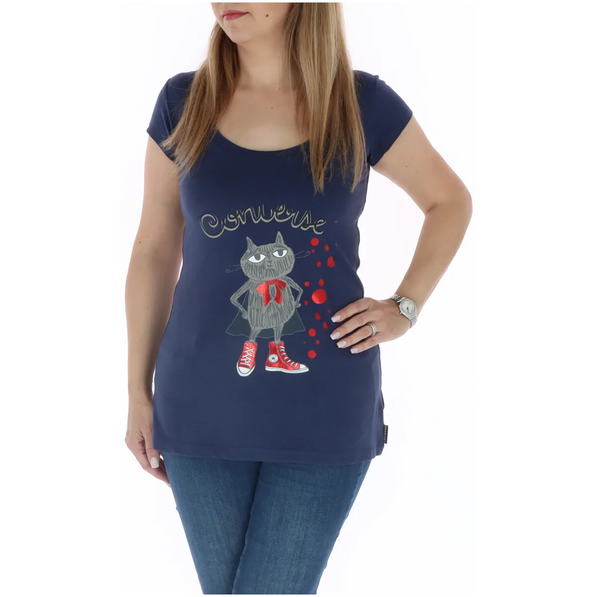 Converse T-Shirt Blau 475267