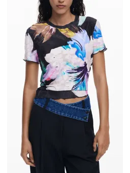 Desigual Damen T-Shirt Schwarz leihen | Flex-Fashion Verleih