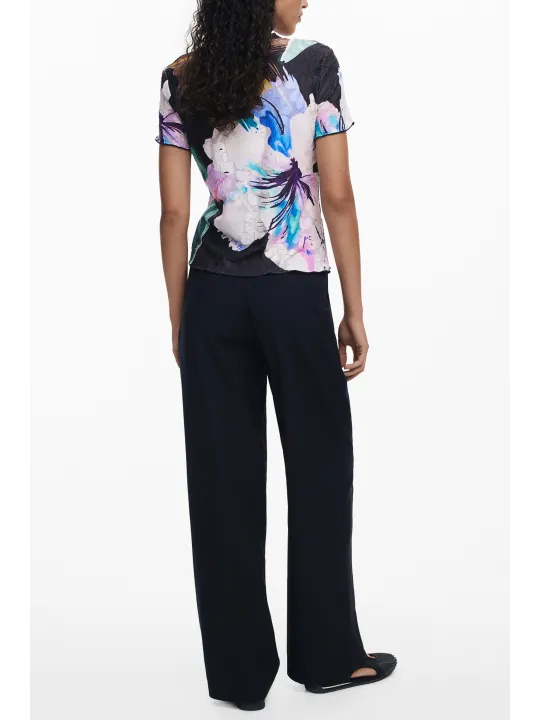 Desigual Damen KURZARM-T-SHIRT Schwarz | online kaufen