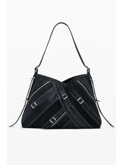 Desigual Damen-Schultertasche Schwarz mieten | Flex-Fashion