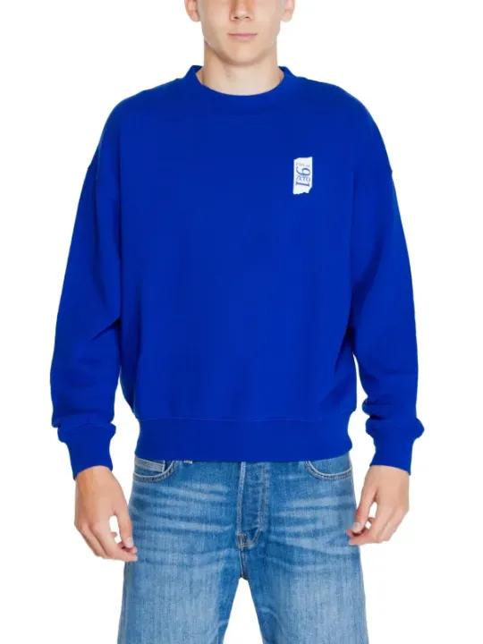 Blauer Replay Baumwoll-Crewneck-Pullover