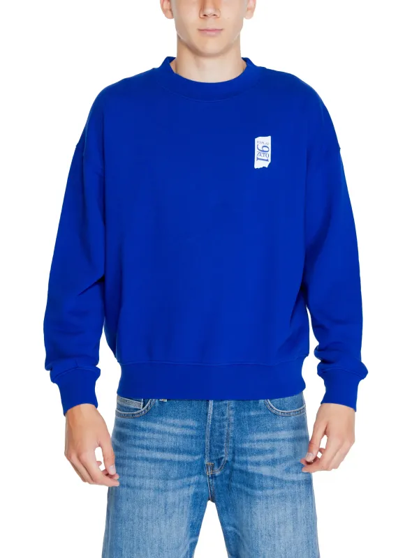 Blauer Replay Baumwoll-Crewneck-Pullover