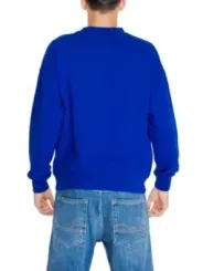 Royalblaues Replay Sweatshirt aus Baumwollfleece Unisex