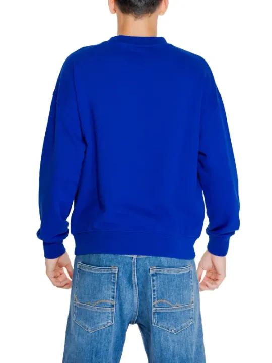 Royalblaues Replay Sweatshirt aus Baumwollfleece Unisex