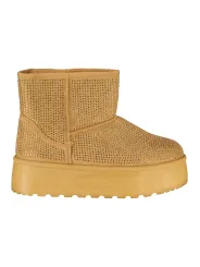 Laura Biagiotti Damen Pelzstiefel Braun mieten | Flex-Fashion