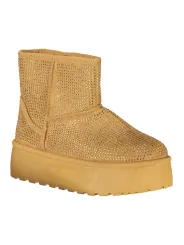 Laura Biagiotti Damen Pelzstiefel Braun mieten | Flex-Fashion