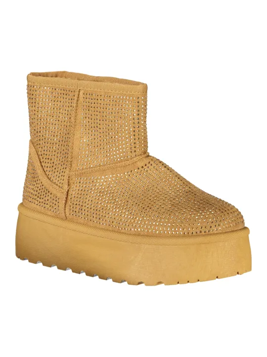 Laura Biagiotti Damen Pelzstiefel Braun mieten | Flex-Fashion
