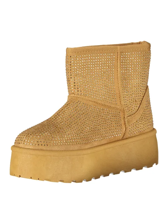 Laura Biagiotti Damen Pelzstiefel Braun mieten | Flex-Fashion