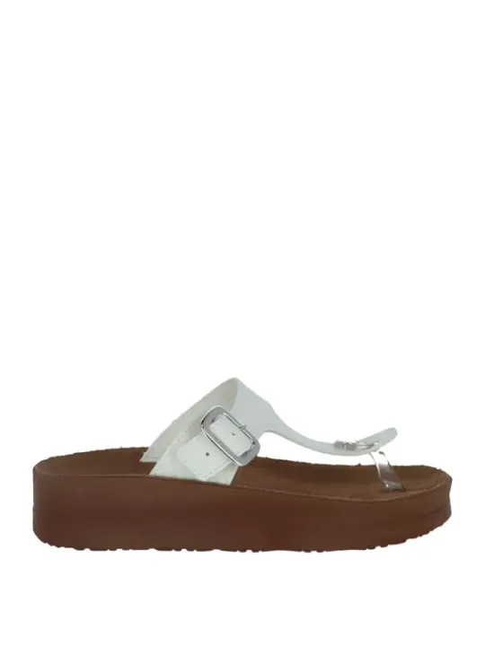 Carrera 475399 weiße Riemchensandalen Plattform