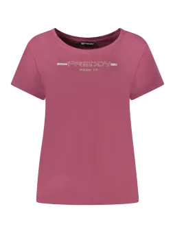 FREDDY Damen KURZARM-T-SHIRT Violett | online kaufen