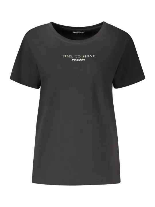 Schwarzes FREDDY Damen T-Shirt mieten | Flex-Fashion Verleih