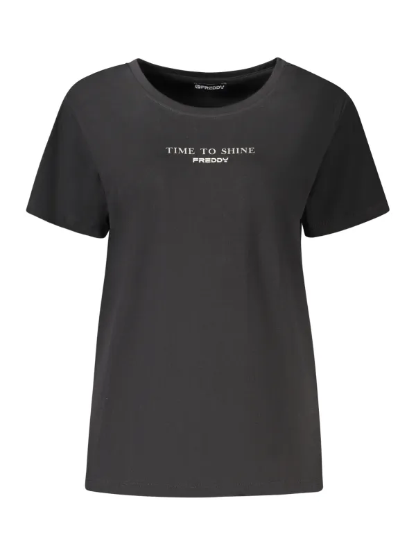 Schwarzes FREDDY Damen T-Shirt mieten | Flex-Fashion Verleih