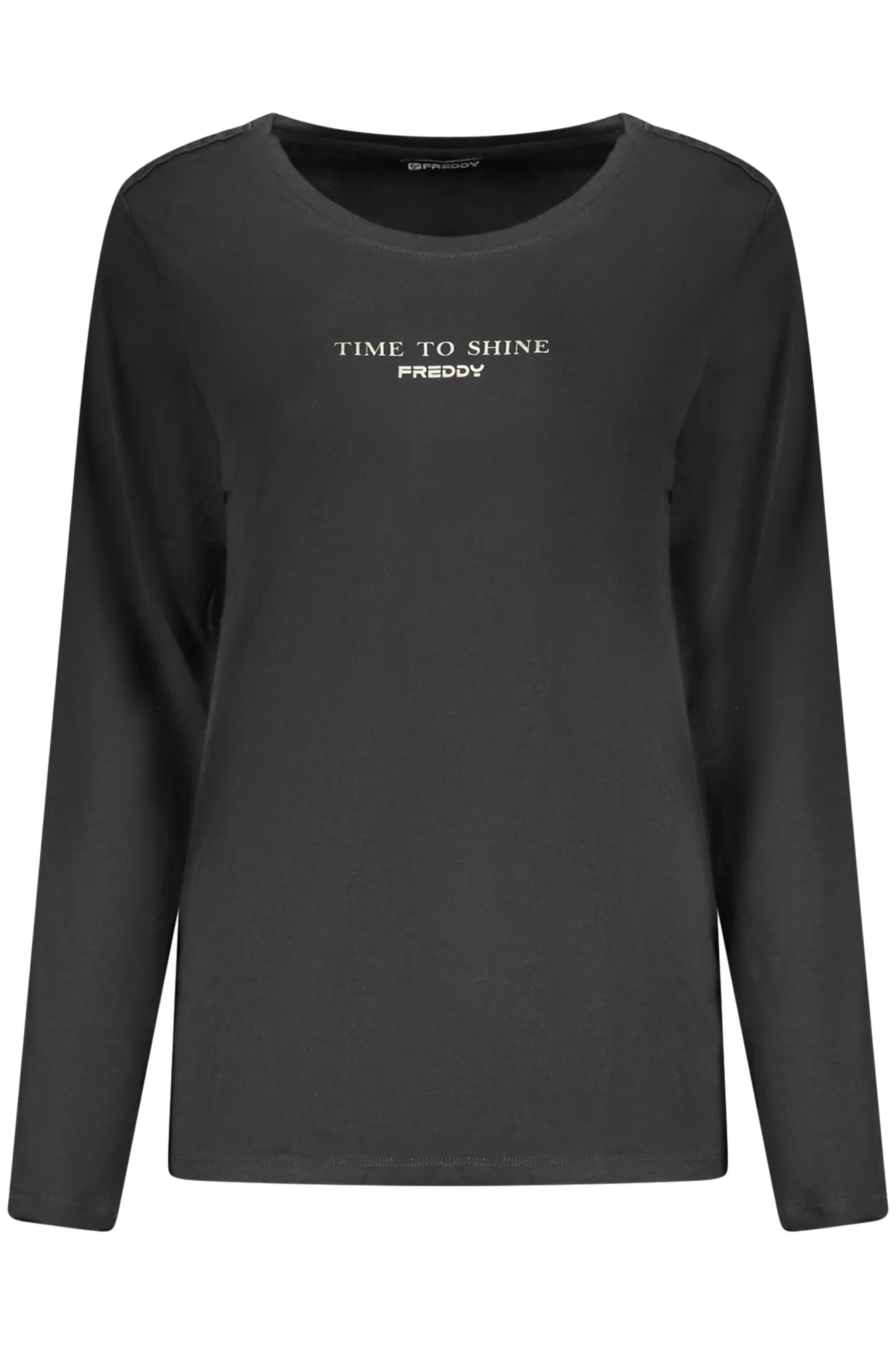 Damen LANGARM-T-SHIRT Schwarz F25WCRT4_NEN