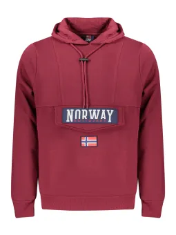 Miete Herren Kapuzensweatshirt Violett - NORWAY 1963 Flex-Fashion