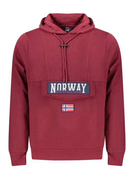 Miete Herren Kapuzensweatshirt Violett - NORWAY 1963 Flex-Fashion