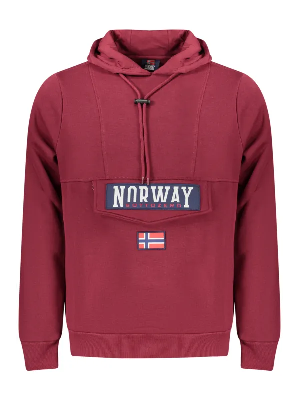Miete Herren Kapuzensweatshirt Violett - NORWAY 1963 Flex-Fashion