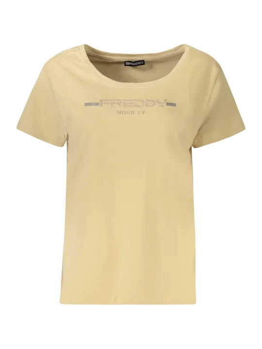 FREDDY Damen T-Shirt Beige: Stilvoll mieten bei Flex-Fashion