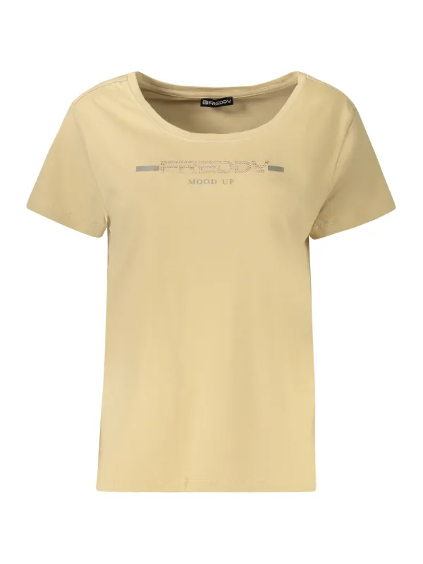 FREDDY Damen T-Shirt Beige: Stilvoll mieten bei Flex-Fashion