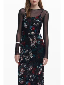 Desigual Damen Kleid Schwarz mieten | Flex-Fashion Verleih