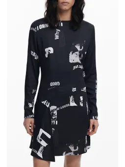 Desigual Damenkleid Schwarz mieten – Flex-Fashion Verleih