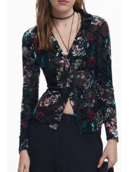 Desigual Damen Hemd Schwarz mieten – Flex-Fashion Verleih