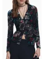 Desigual Damen Hemd Schwarz mieten – Flex-Fashion Verleih