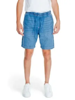 Leichte Denim-Shorts mit Knopfleiste