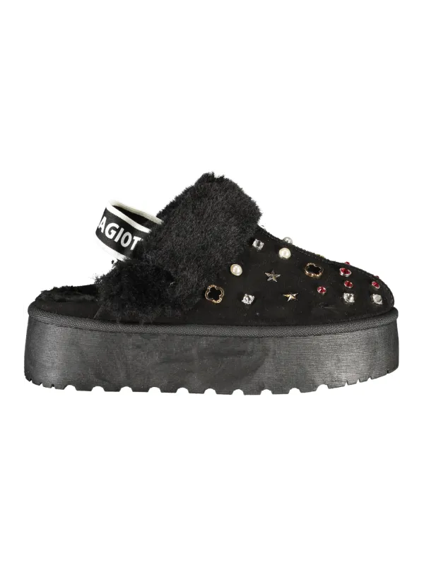Laura Biagiotti Damen Slipper Schwarz mieten – Flex-Fashion