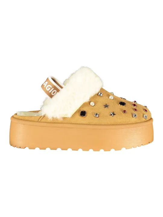 Laura Biagiotti Damen Slipper in Braun mieten - Flex-Fashion