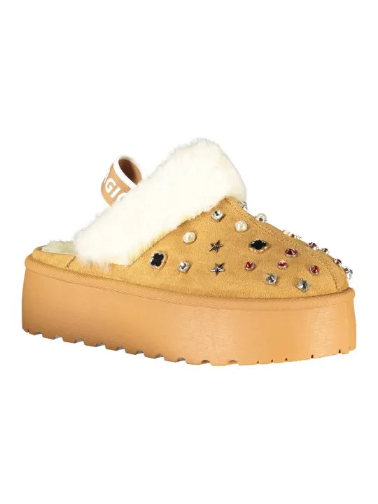 Laura Biagiotti Damen Slipper in Braun mieten - Flex-Fashion