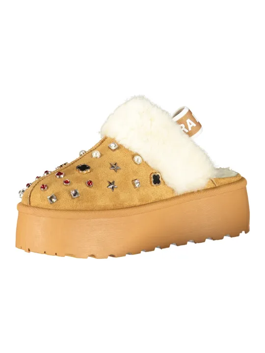 Laura Biagiotti Damen Slipper in Braun mieten - Flex-Fashion