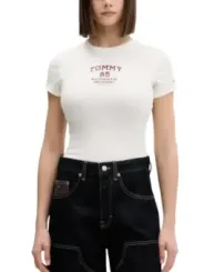 Tommy Hilfiger Jeans Damen T-Shirt Weiß | online kaufen