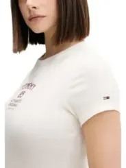 Tommy Hilfiger Jeans Damen T-Shirt Weiß | online kaufen