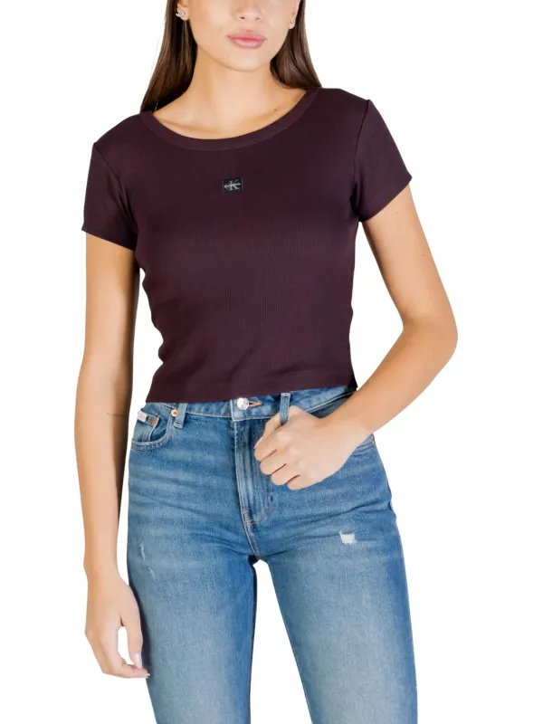 Calvin Klein Jeans Damen T-Shirt Braun | online kaufen