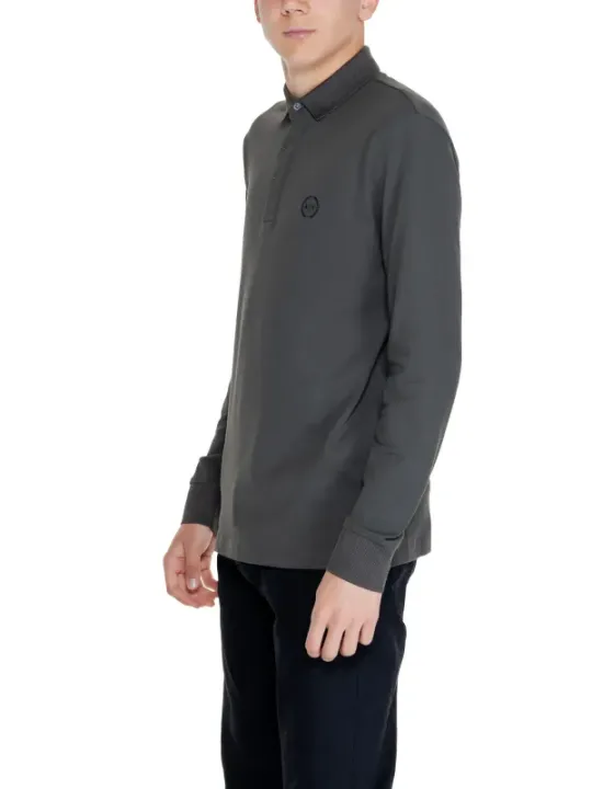 Graues Armani Exchange Henley-Shirt