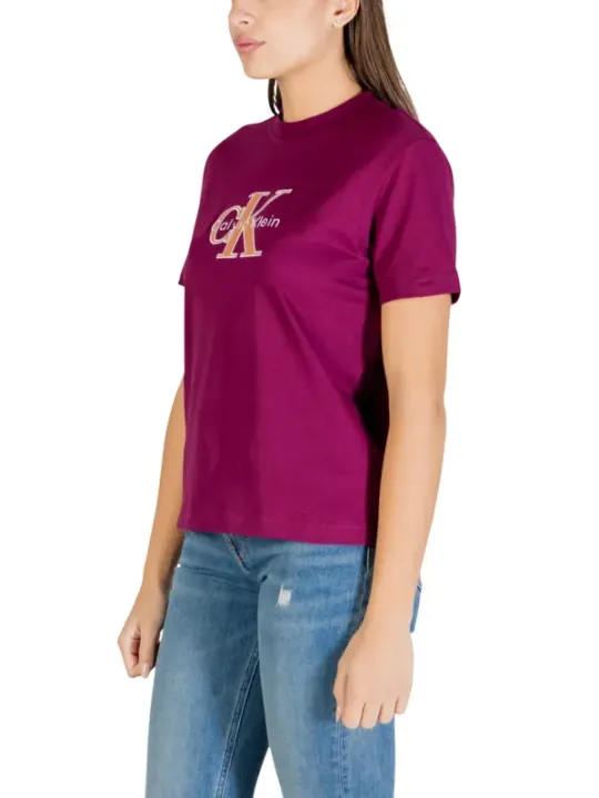 Calvin Klein Jeans Damen T-Shirt Bordeaux | online kaufen