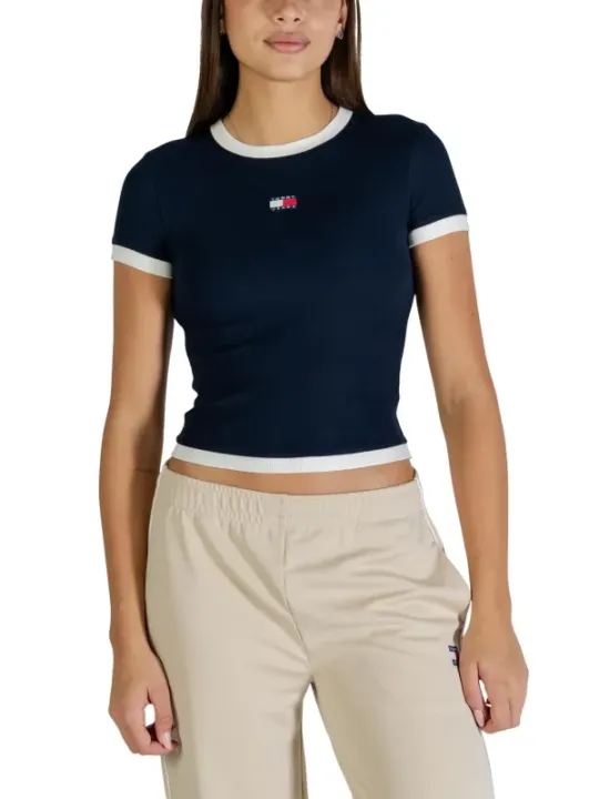 Tommy Hilfiger Jeans Damen T-Shirt Blau | online kaufen