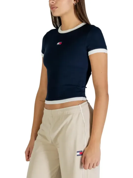 Tommy Hilfiger Jeans Damen T-Shirt Blau | online kaufen