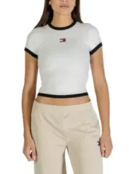 Tommy Hilfiger Jeans Damen T-Shirt Weiß | online kaufen