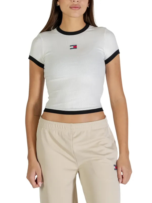 Tommy Hilfiger Jeans Damen T-Shirt Weiß | online kaufen