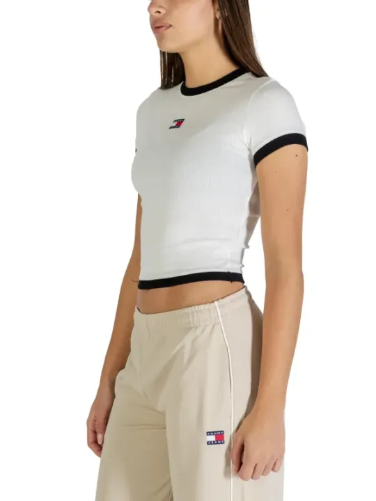 Tommy Hilfiger Jeans Damen T-Shirt Weiß | online kaufen