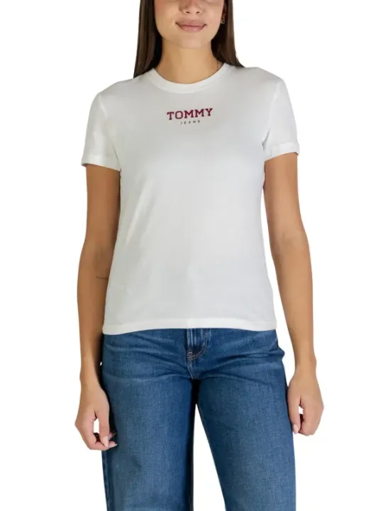 Tommy Hilfiger Jeans Damen T-Shirt Weiß | online kaufen